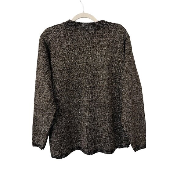 Vintage 90s Carly Blake Cardigan Size Large Metallic Button Front Deadstock NEW - Picture 2 of 8